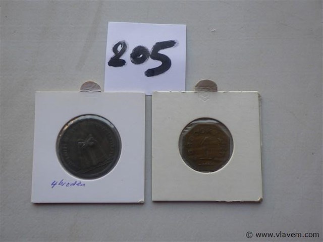 Tokens - broodmunten vooruit 1880 - afbeelding 1 van  5