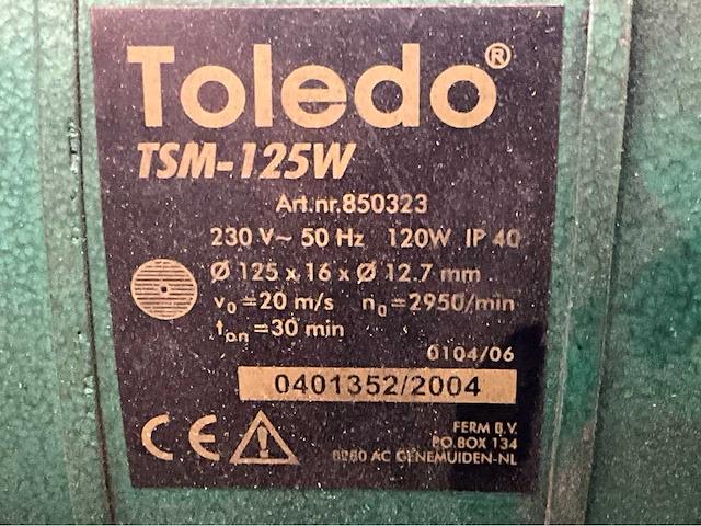Toledo tsm-125w dubbelsteens slijpmachine - afbeelding 4 van  4