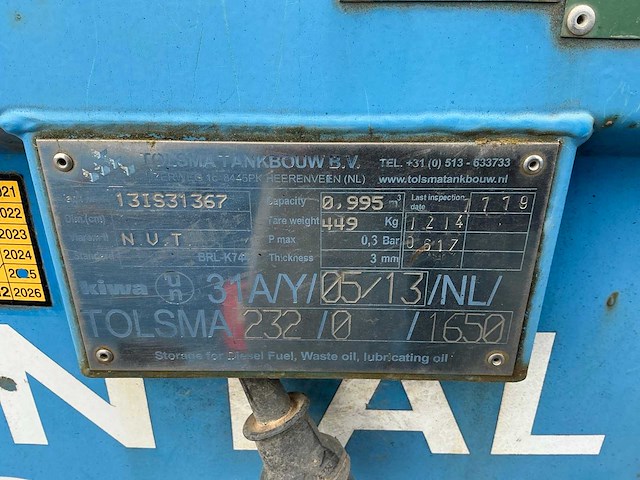 Tolsma diesel opslagtank - afbeelding 3 van  12