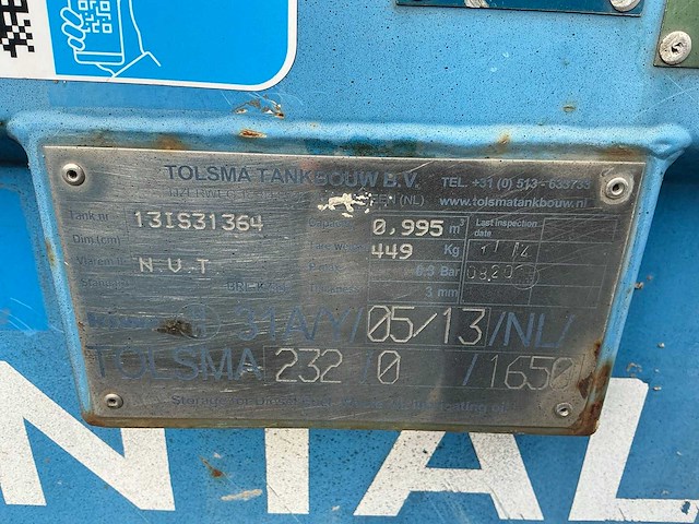 Tolsma diesel opslagtank - afbeelding 2 van  8