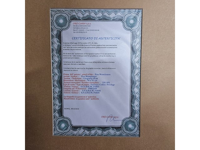 Tom wesselman lithograaf ''seascape'' - limited edition - afbeelding 6 van  6