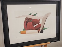 Tom wesselman lithograaf ''smoker iv'' - limited edition 221/450