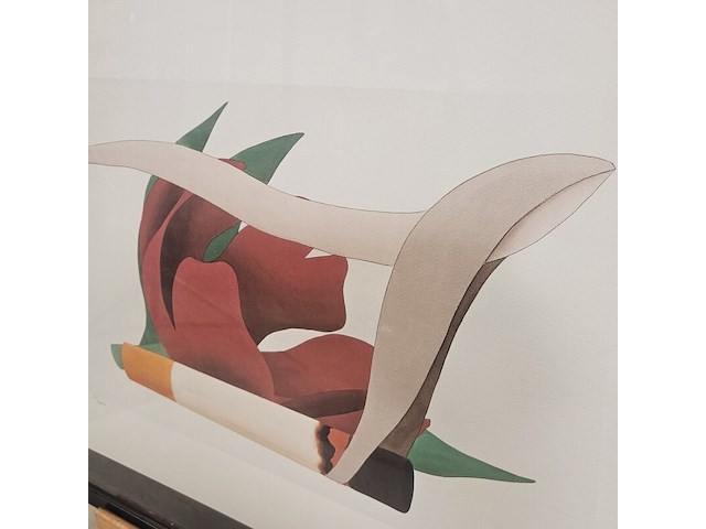 Tom wesselman lithograaf ''smoker iv'' - limited edition 221/450 - afbeelding 2 van  7