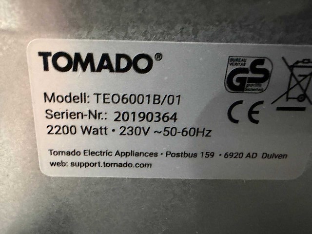 Tomado - teo 6001b/01 - hete luchtoven - afbeelding 5 van  5