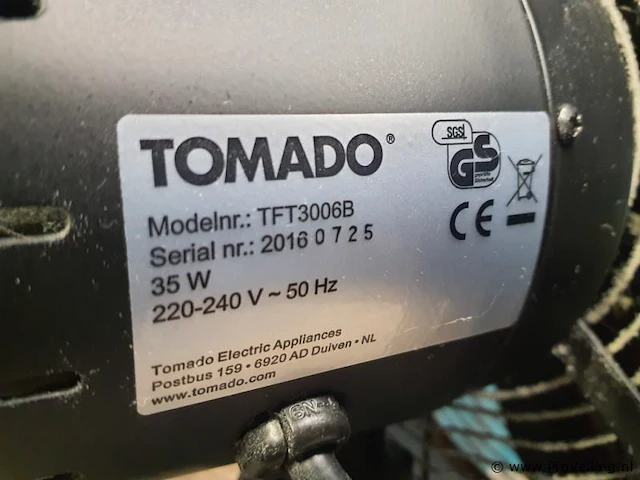 Tomado tafelventilator tft3006b - afbeelding 3 van  3