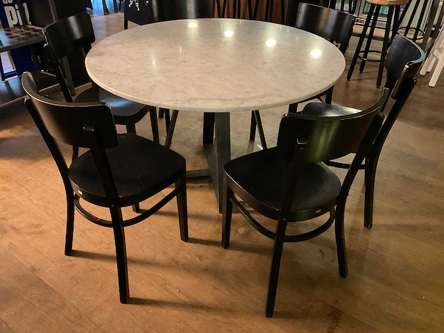 Ton eetkamertafel en 6 stoelen - afbeelding 1 van  8