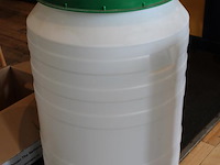 Ton met tapkraan t.b.v. levensmiddelen doorsnede 60 cm en hoogte 98 cm. - afbeelding 2 van  2