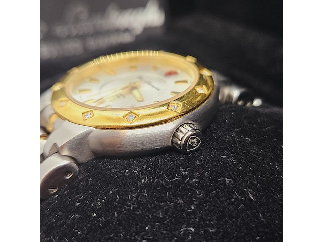 Tonino lamborghini ferruccio junior automatisch herenhorloge met 12 diamanten - afbeelding 12 van  14
