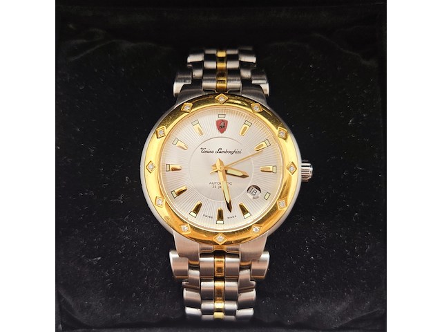 Tonino lamborghini ferruccio junior herenhorloge met 12 diamanten - afbeelding 8 van  14