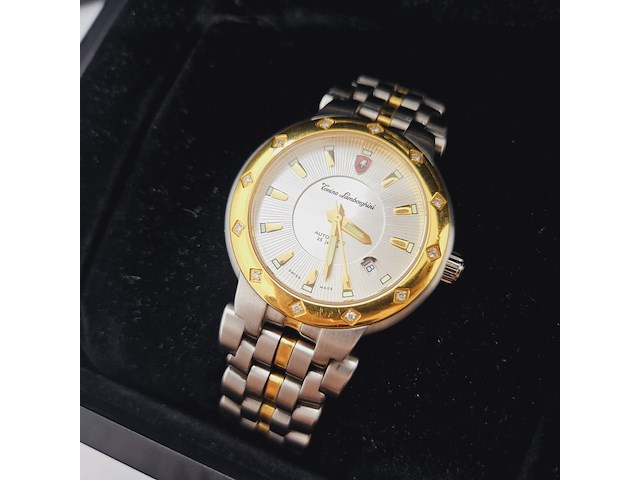 Tonino lamborghini ferruccio junior herenhorloge met 12 diamanten - afbeelding 9 van  14