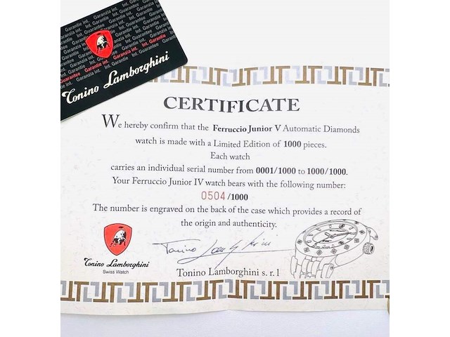 Tonino lamborghini ferruccio junior v automatic diamond herenhorloge - afbeelding 8 van  16