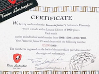 Tonino lamborghini ferruccio junior v automatic diamond herenhorloge - afbeelding 8 van  16