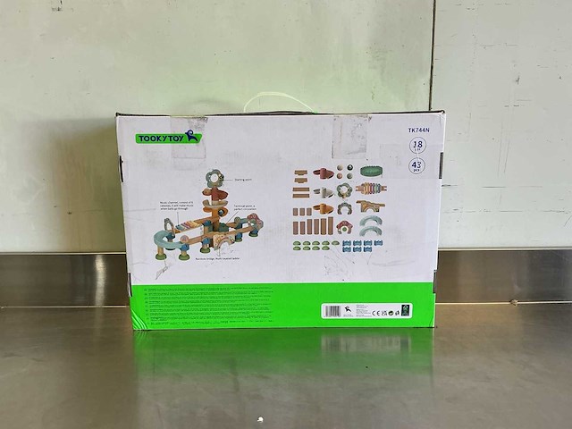 Tookytoy baby houten knikkerbaan - afbeelding 3 van  4