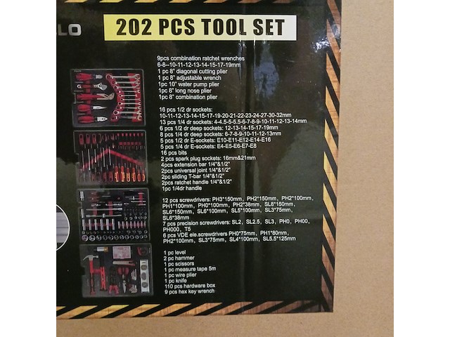 Toolset metallo, 202 pieces - afbeelding 6 van  6