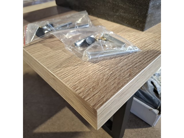 Topblad met steunen maatwerk, rustiek eiken - afbeelding 2 van  10