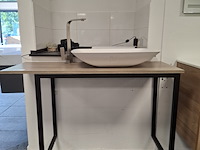 Topblad met waskom sanisupply, eiken - afbeelding 2 van  9