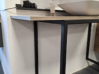 Topblad met waskom sanisupply, eiken - afbeelding 9 van  9