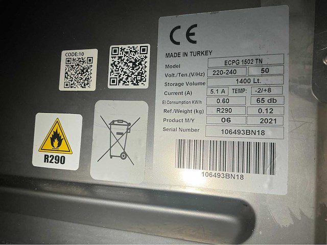 Topcold ecpg 1502 tn 2- deurs koelkast - afbeelding 4 van  4