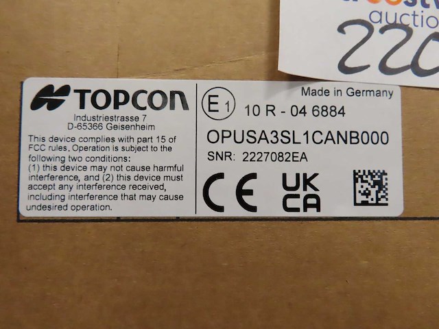 Topcon - opusa3sl1canb000 - bedieningsmonitor (11x) - afbeelding 2 van  3
