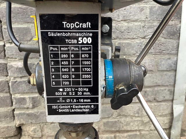 Topcraft tcsb 500 kolomboormachine - afbeelding 4 van  4