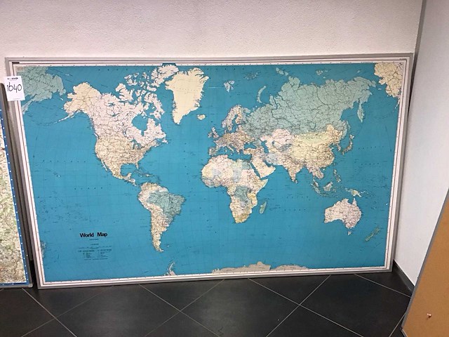 Topografische wandkaarten (2x) - afbeelding 2 van  3