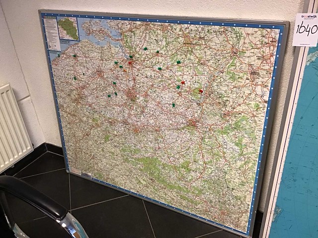 Topografische wandkaarten (2x) - afbeelding 3 van  4