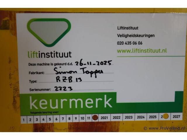 Topper aanhangbare knikarmhoogwerker model rotozoomboom 3t; type st3 - kenteken: 58-59-wf - afbeelding 16 van  31