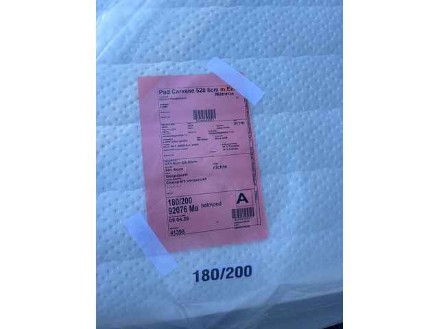 Topper gel laag split 160x200cm, caresse 750 - afbeelding 5 van  6