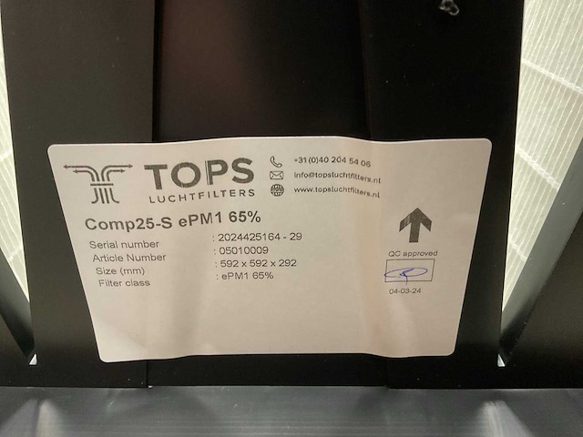 Tops comp25-s epm1 65% luchtfilter (4x) - afbeelding 3 van  3