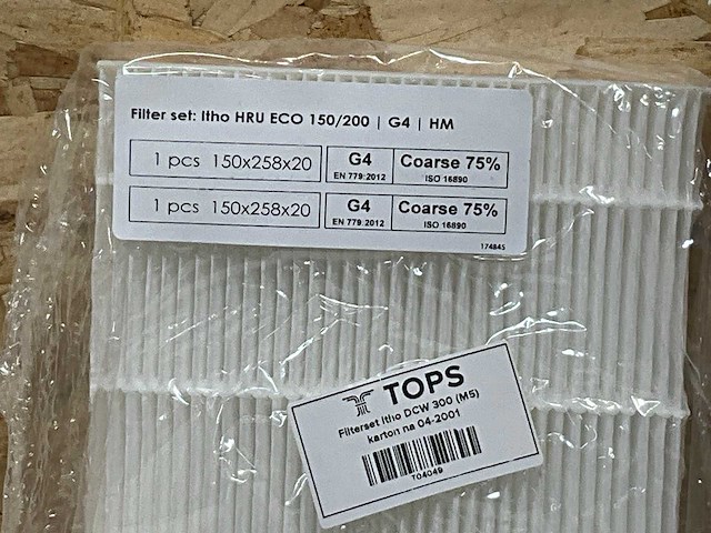 Tops filterset itho dcw 300 (21x) - afbeelding 3 van  3