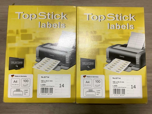 Topstick labels (14000x) - afbeelding 1 van  2