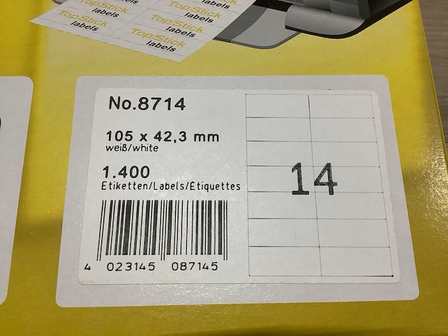Topstick labels (14000x) - afbeelding 2 van  2