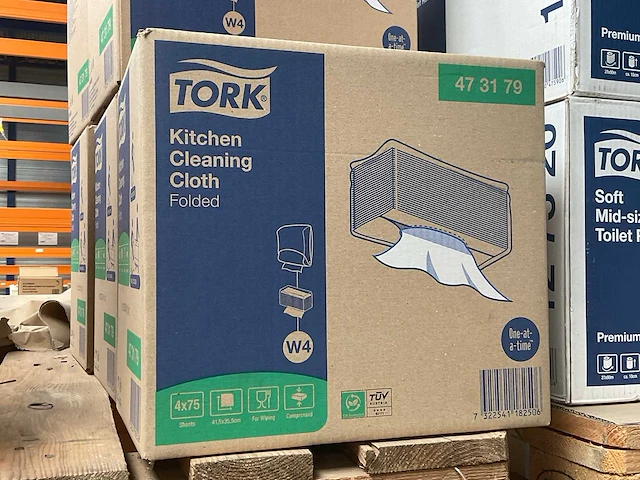 Tork doos á 4x75 stuks keukendoeken (5x) - afbeelding 2 van  2