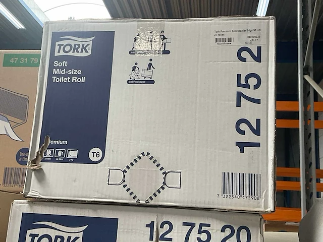 Tork soft mid size doos á 27 stuks toiletpapier (5x) - afbeelding 1 van  2