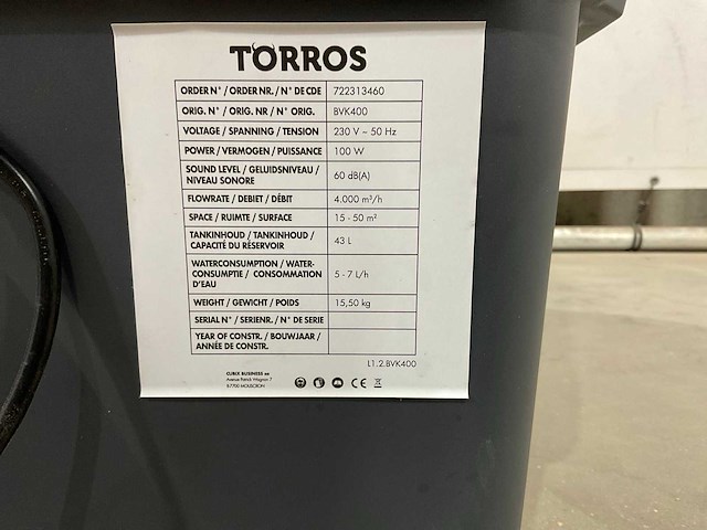 Torres - bvk400 - ventilator - afbeelding 8 van  8