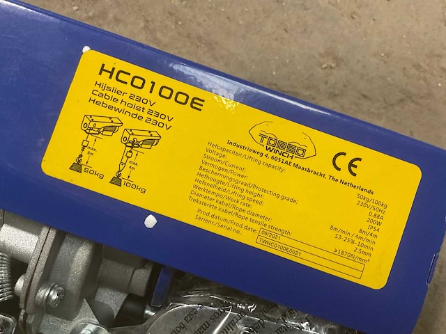 Torsowinch hc0100e hijslier - afbeelding 1 van  5