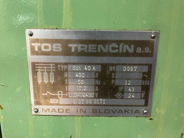 Tos trenchin sui 40a/1500 horizontale draaibank - afbeelding 2 van  16