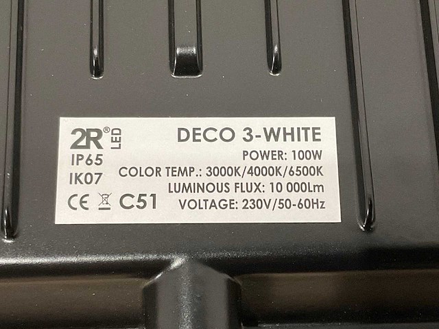 Toshiba - cct led chips - led floodlight 100 watt (5x) - afbeelding 3 van  3