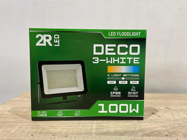 Toshiba - cct led chips - led floodlight 100 watt (5x) - afbeelding 5 van  6