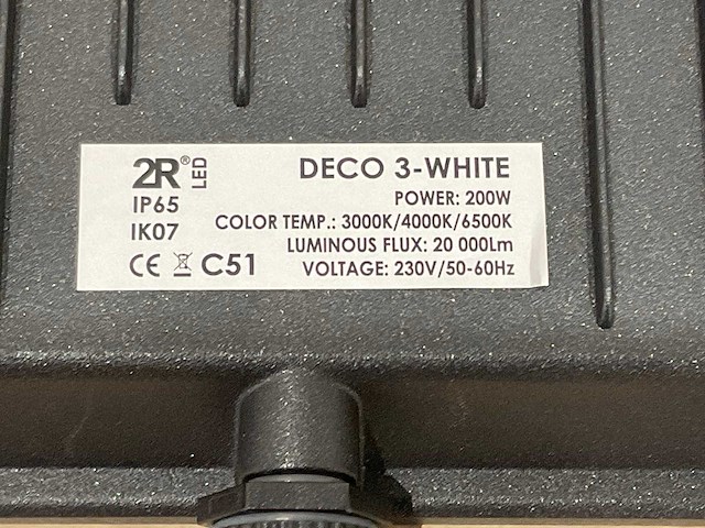 Toshiba - cct led chips - led floodlight 200 watt (2x) - afbeelding 6 van  8