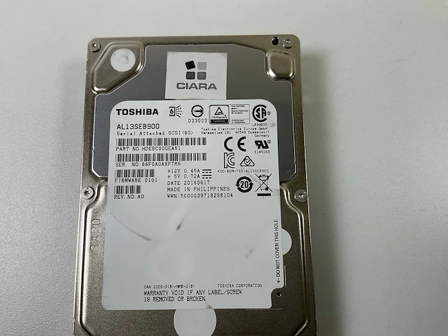 Toshiba 17x 900 gb sas(al13seb900) hdds (17x) - afbeelding 3 van  11