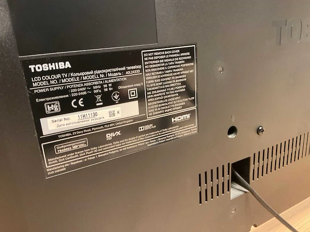 Toshiba 40l2433d televisie - afbeelding 5 van  5