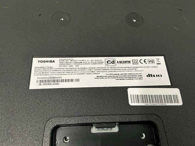Toshiba 43lf3f63daz televisie - afbeelding 4 van  4