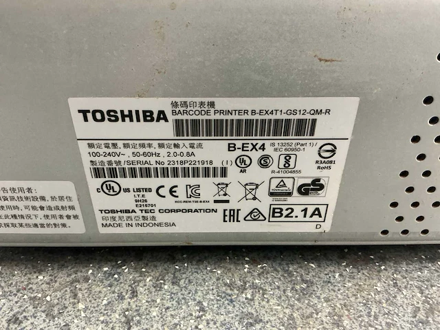 Toshiba b-ex4 labelprinter - afbeelding 7 van  7