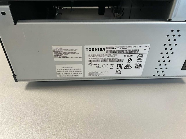 Toshiba b-ex6t barcodeprinter - afbeelding 4 van  7