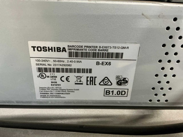 Toshiba b-ex6t3 labelprinter - afbeelding 4 van  4