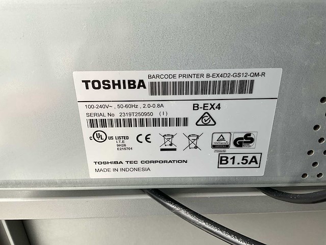 Toshiba labelprinter - afbeelding 4 van  4