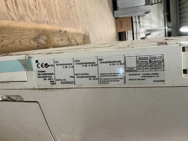 Toshiba ras-24ua-es4 airconditioning unit - afbeelding 8 van  9