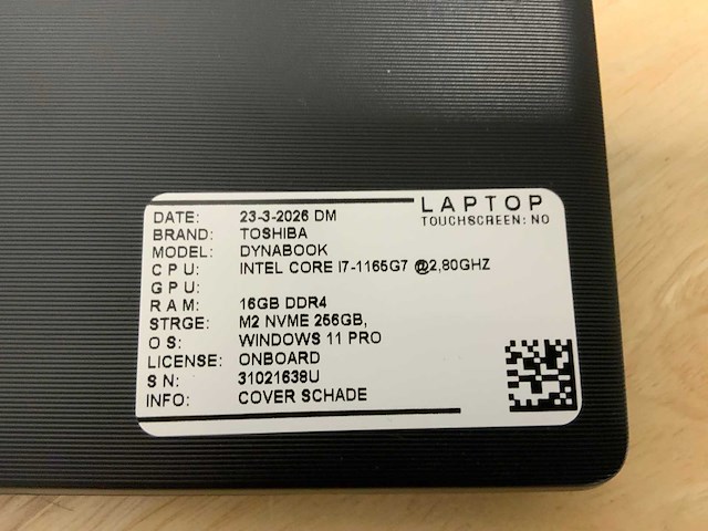 Toshiba satellite pro l50-j-10i laptop - afbeelding 8 van  8