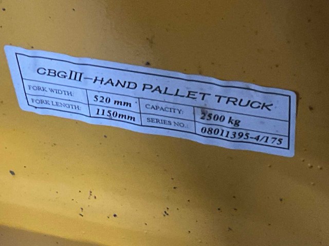 Total lifter cbg iii hand hydraulische palletwagen - afbeelding 6 van  6